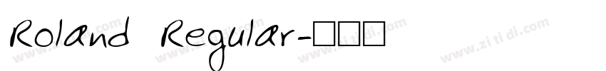 Roland Regular字体转换